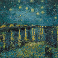 reproductie Sterrennacht over de Rhône van Vincent van Gogh
